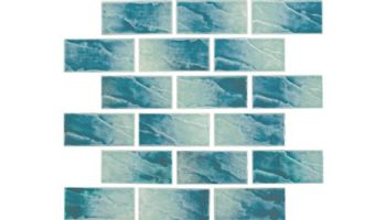 National Pool Tile Disko Bay 2x4 Series | Cyan Bay | DSB-CYAN2X4