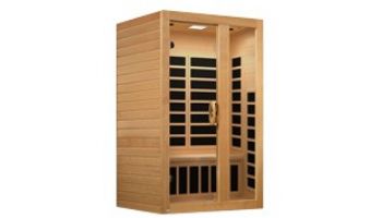 Golden Designs Dynamic Serena 2-Person Corner Ultra Low EMF FAR Infrared Sauna | Canadian Hemlock | DYN-6229-01 Elite