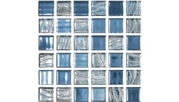 National Pool Tile Glacier Bay 1x1 Glass Tile | Ocean Blend | GLC-OCEAN