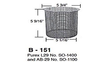 Aladdin Basket for Purex L29 No. SO-1400 & AB-29 No. SO-1100 | B-151