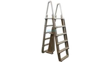 Confer Plastics 7000X Eliminator Heavy Duty Adjustable A-Frame Ladder for Above Ground Pools | Warm Gray | 7000X