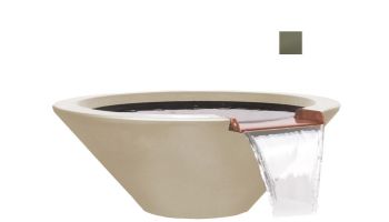 The Outdoor Plus 31" Round Cazo Water Bowl | GFRC Concrete | Ash | OPT-31RWO-ASH