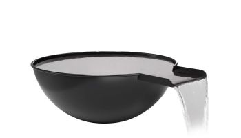 The Outdoor Plus 36" Round Sedona Water Bowl | Powder Coated Metal | Black | OPT-36RPCWO-BLK