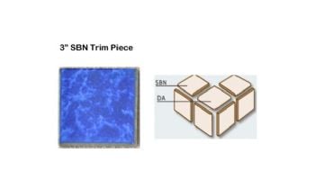 National Pool Tile Harmony 3" Trim Series | Lake Blue | HS344 SBN