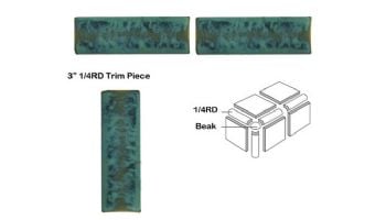 National Pool Tile Harmony 3" Trim Series | Olive Blue | HS331 1/4RD