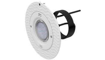 AquaStar Lite Star 20-Degree Adjustable Angle Blue LED Pool and Spa Light with Retrofit Adapter Kit for Large Light Niches | 12V 9W | White Face Plate | LS101-PN-BLUE