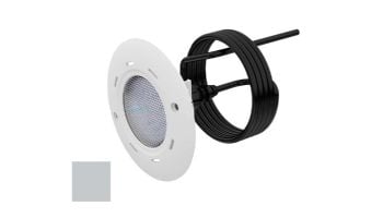 AquaStar Lite Star Adjustable Angle White LED Pool and Spa Light with Retrofit Adapter Kit for Blue Square Spectrum 360 Light Niches | 12V 9W | Light Gray Face Plate | LS103-S360-WHITE