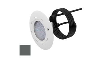 AquaStar Lite Star Adjustable Angle White LED Pool and Spa Light with Retrofit Adapter Kit for Blue Square Spectrum 360 Light Niches | 12V 9W | Dark Gray Face Plate | LS105-S360-WHITE