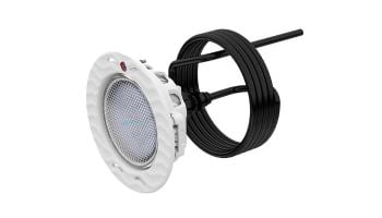 AquaStar Lite Star Adjustable Angle Blue LED Pool and Spa Light with Retrofit Adapter Kit for Small Light Niches | 12V 9W | White Face Plate | LS101-SN-BLUE