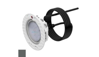 AquaStar Lite Star Adjustable Angle White LED Pool and Spa Light with Retrofit Adapter Kit for Small Light Niches | 12V 9W | Dark Gray Face Plate | LS105-SN-WHITE