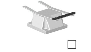 Global Pool Products 4 Bolt Base without Jig for 6' or 8' Diving Boards | 12" Pattern | White | GPP-DB-4B12NJ-W