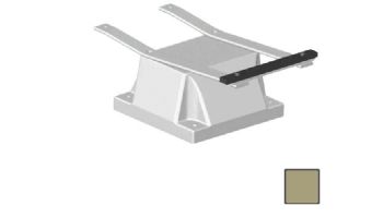 Global Pool Products 4 Bolt Base without Jig for 6' or 8' Diving Boards | 12" Pattern | White | GPP-DB-4B12NJ-W