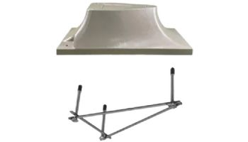 Global Pool Products 6' GX Diving Board 3 Bolt Base with Jig | Sand | GPP-DB-GX6-S-C