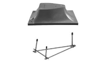 Global Pool Products 6' GX Diving Board 3 Bolt Base with Jig | Gray | GPP-DB-GX6-G-C