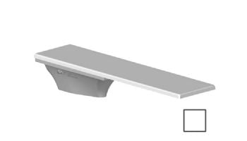 Global Pool Products 8' GX Diving Board 3 Bolt Base with Jig | White | GPP-DB-GX8-W-C