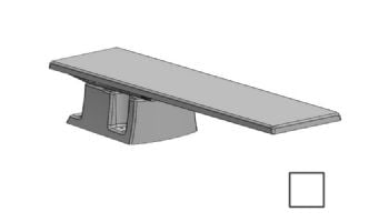 Global Pool Products 8' GX Diving Board 4 Bolt 12" Base with Jig and Spring Kit | White | GPP-DB-GX8-W-4B12-C