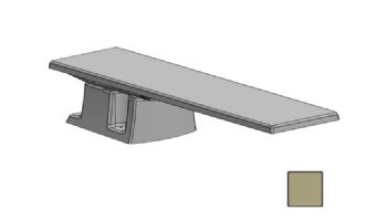 Global Pool Products 8' GX Diving Board 4 Bolt 12" Base with Jig and Spring Kit | White | GPP-DB-GX8-W-4B12-C