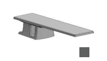 Global Pool Products 8' GX Diving Board 4 Bolt 12" Base with Jig and Spring Kit | White | GPP-DB-GX8-W-4B12-C