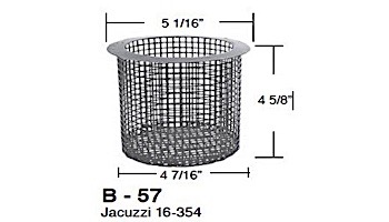 Aladdin Basket for Jacuzzi 16-354 | B-57