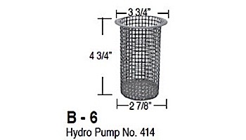 Aladdin Basket for Hydro Pump No. 414 | B-6