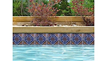 National Pool Tile Casablanca 6x6 Deco Series | Cobalt Rust | CAS200