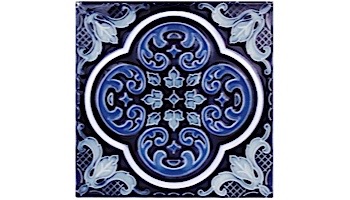 National Pool Tile Casablanca 6x6 Deco Series | Cobalt Ocean | CAS320