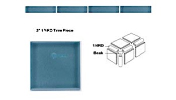 National Pool Tile Discovery Field 3x3 Trim | Terra Blue | DSF10N .25RD