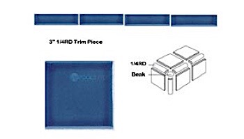 National Pool Tile Discovery Field 3x3 Trim | Blue | DSF20N .25RD