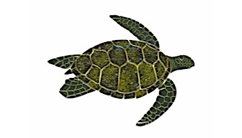Ceramic Mosaic Turtle Sideview | 18" x 14" | T49-18