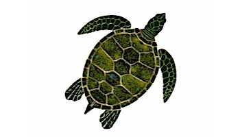 Ceramic Mosaic Green Sea Turtle | 10" x 10" | GT7-10