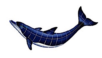 Ceramic Mosaic Blue Dolphin-B | 41" x 18" | BD43-42
