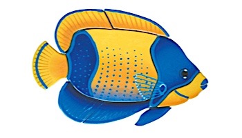 Ceramic Mosaic Angel Fish Blue 12 in x 8 in | A56