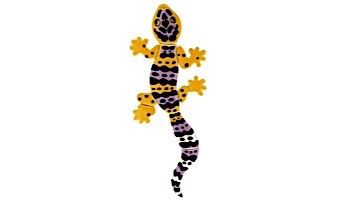 Ceramic Mosaic Gecko 13inch x 5inches | Red | LG62R