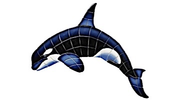 Ceramic Mosaic Orca-A with Shadow 22 inches x 14 inches | OR39-20/SH