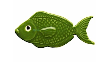 Ceramic Mosaic Green Reef Fish 4 inch | 101GR