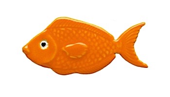 Ceramic Mosaic Orange Reef Fish 4 inch | 101OR