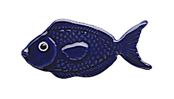 Ceramic Mosaic Royal Blue Reef Fish 4 inch | 101RB