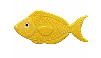 Ceramic Mosaic Yellow Reef Fish 4 inch | 101YE