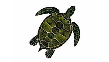 Ceramic Mosaic Green Sea Turtle | 35" x 29" | GT7-36