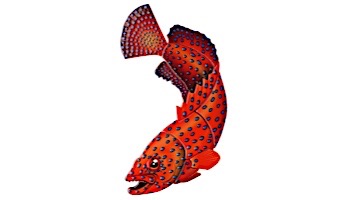 Ceramic Mosaic Red Angel Fish 12 in x 8 in | A56R