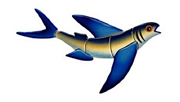 Ceramic Mosaic Flying Fish-B | 12" x 7" | FF46