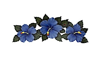 Ceramic Mosaic Hibiscus Flower Ree 27"x10" | HF74R