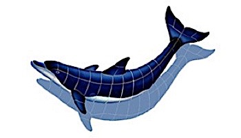 Ceramic Mosaic Blue Dolphin-B | 62" x 29" | BD43-60/SH