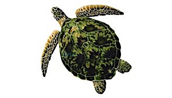 Porcelain Mosaic Sea Turtle Green | 10" x 12"  with Shadow | PORC-GT3-10/SH