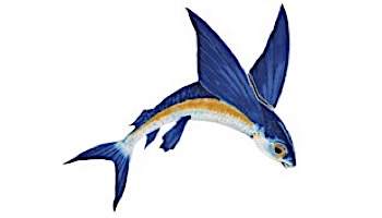 Porcelain Mosaic Flying Fish-A | 7" x 6" | PORC-FF13