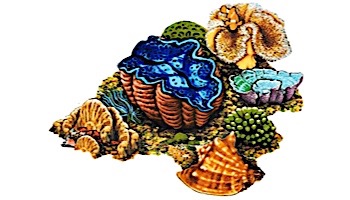 Porcelain Mosaic Coral | Reef Scene B | PORC-CR30B