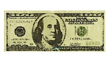 Porcelain Mosaic $100 Dollar Bill | 6" x 3" | PORC-DB26