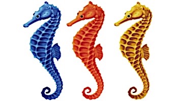 Porcelain Mosaic Blue Seahorse | 3" x 6" | PORC-SH17BL-6