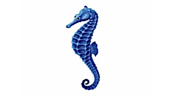 Porcelain Mosaic Blue Seahorse | 4" x 9" | PORC-SH17BL-9