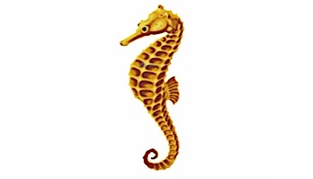 Porcelain Mosaic | Yellow Seahorse | 3 inches x 6 inches | PORC-SH17YE-6